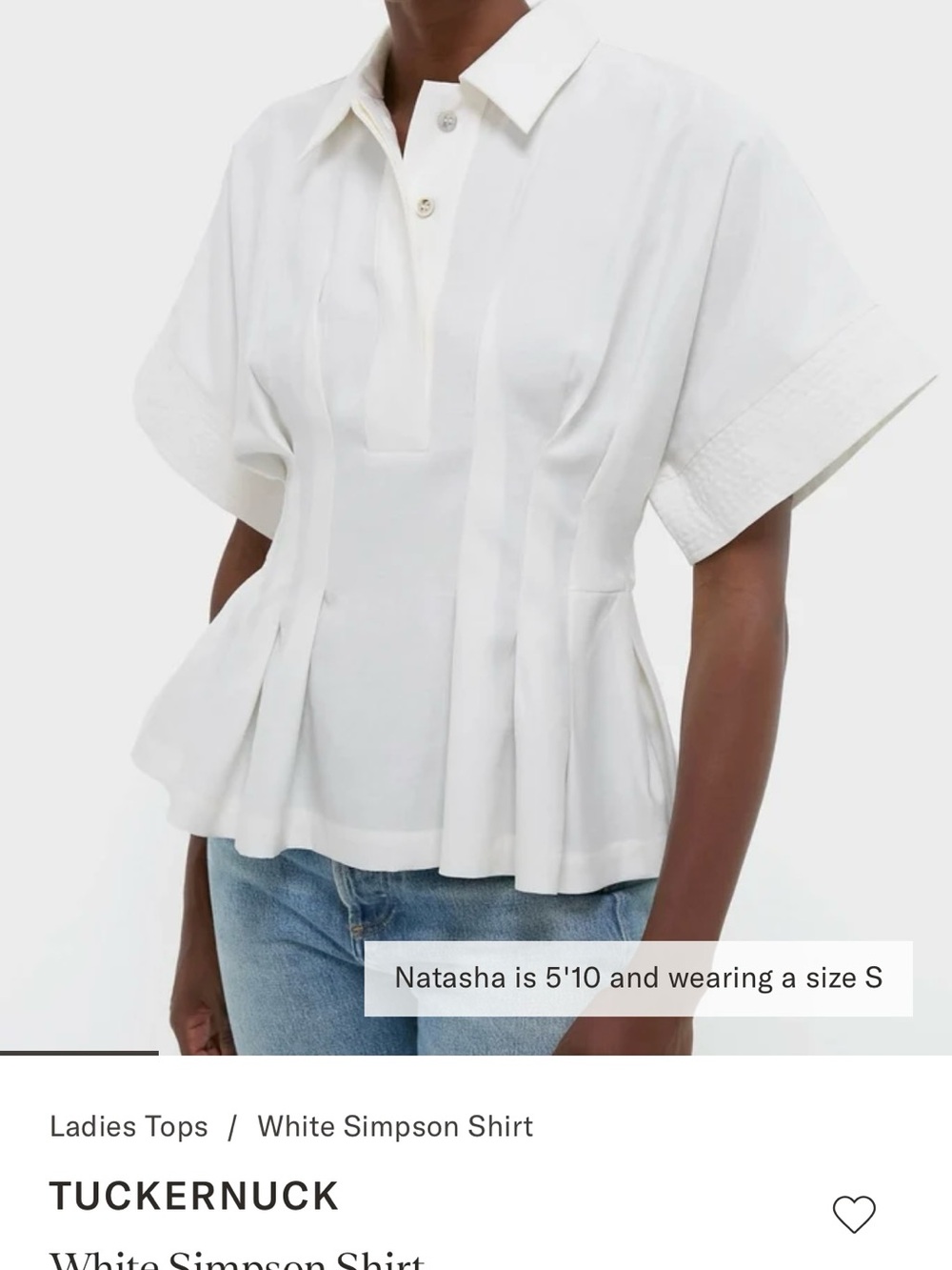Tuckernuck White Simpson Pleated Polo Shirt